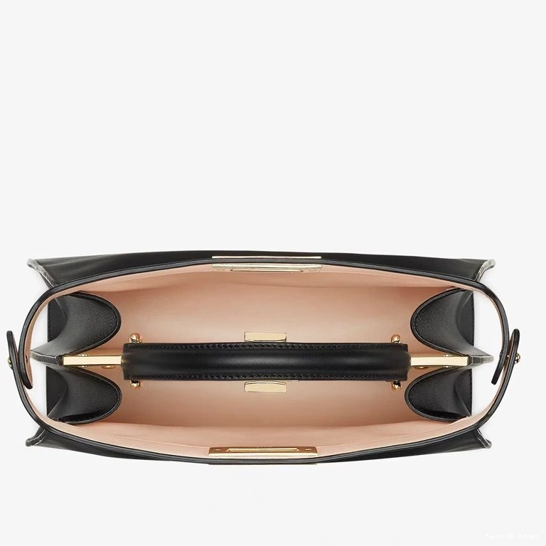 Cheap HOT In Medium Black Laether ISeeU Nappa Bag Peekaboo Fendi 0804